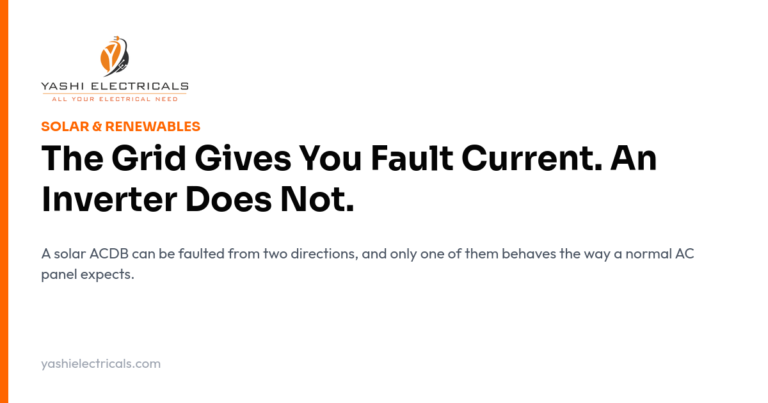 The Grid Gives You Fault Current. An Inverter Does Not.